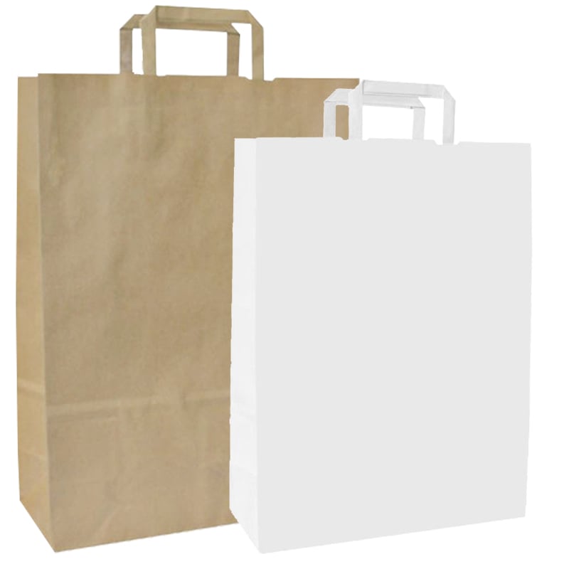 Papirsposer, flade håndtag