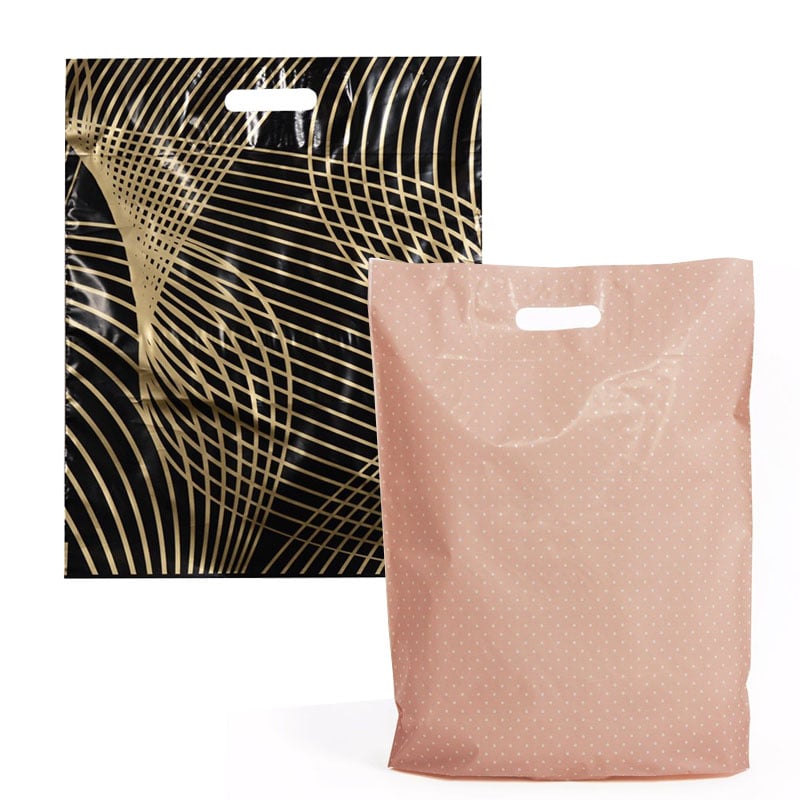 Plastikposer med udstansede håndtag