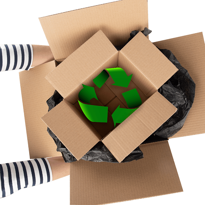 Budget papkasser af genbrugspapir