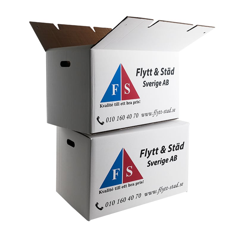Flyttekasser med logo
