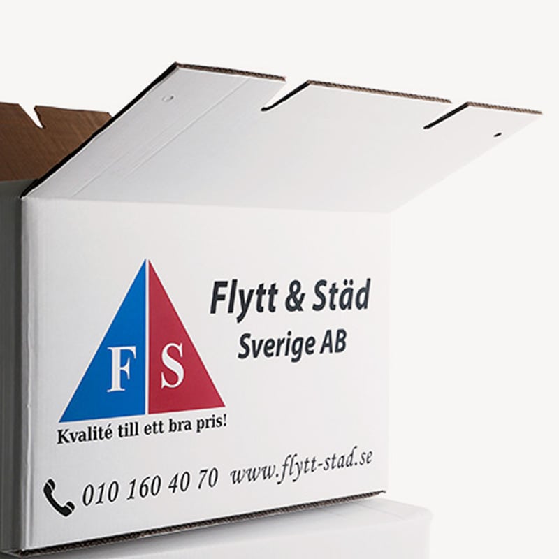 Flyttekasser med logo