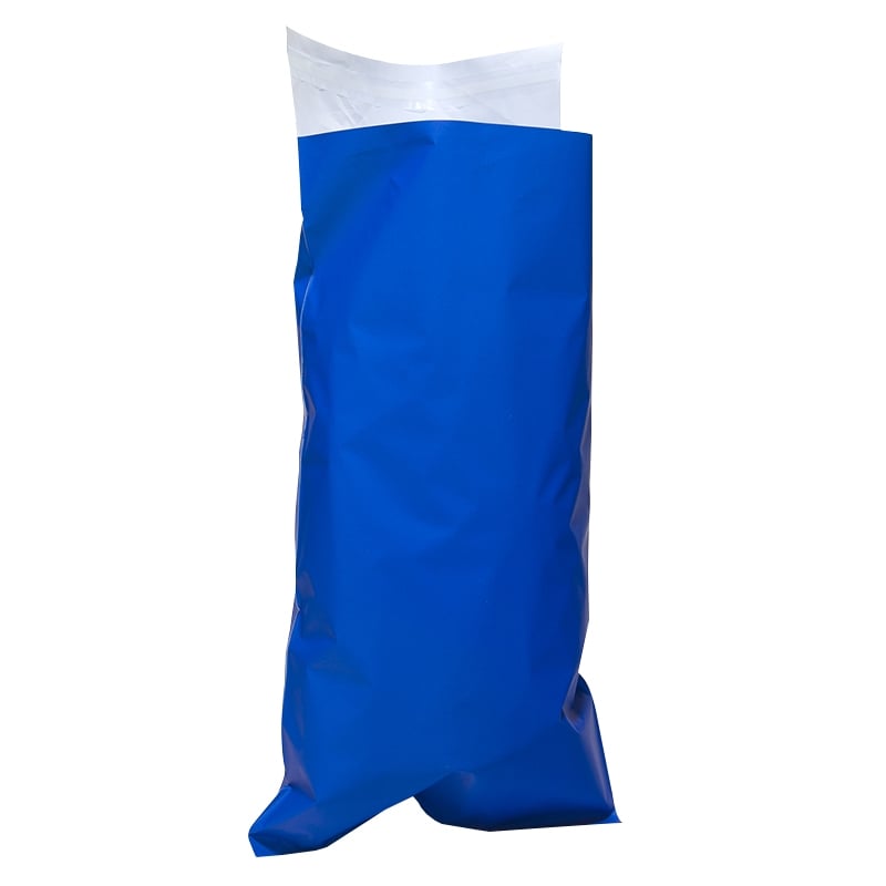 Foliepose Mat pearly med tapelukning blå