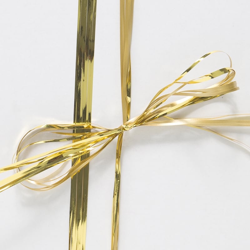 Raphlene plasticbånd metallic guld - 1