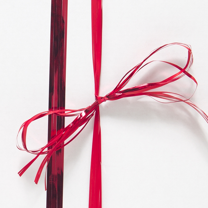 Raphlene plasticbånd metallic rød - 1