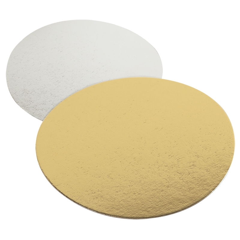 Guld / sølv papskive rund - 1