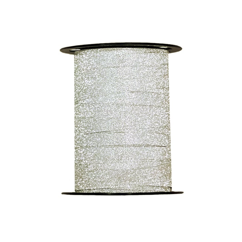Polybånd mat glitter sølv - 2