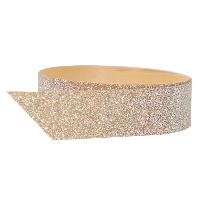 Polybånd mat glitter kobber - 1