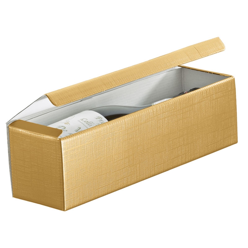 Gaveæsker til flasker liniepræget guld fra 1 til 3 flasker - 2