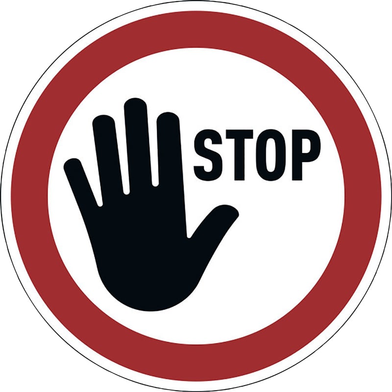 Advarselsmærkat "STOP" - 1