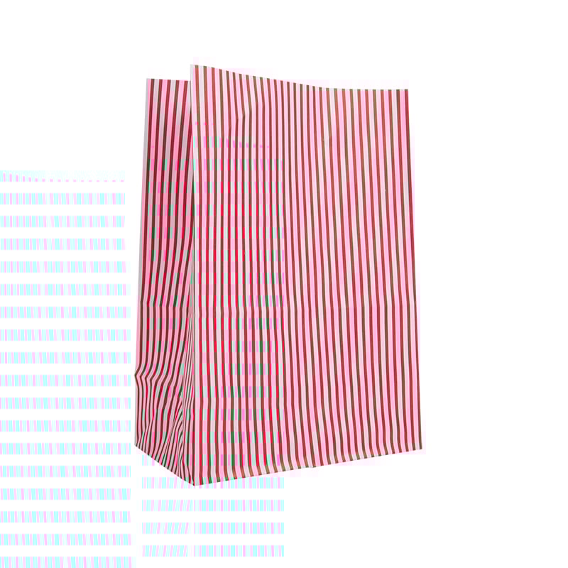 Farvede sos-poser stribet rød