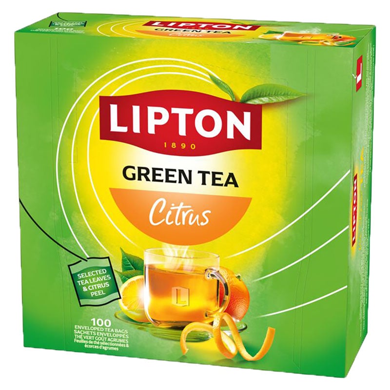 Lipton te Green Tea Citrus Stor pakke - 1