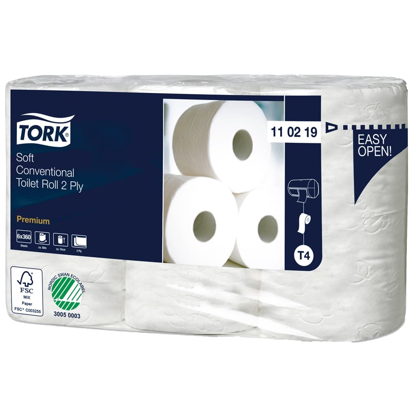 Toiletpapir Tork Ekstra langt blødt Premium T4 - 1