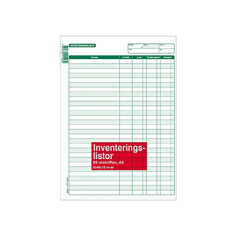 Blanket inventarliste A4 - 1