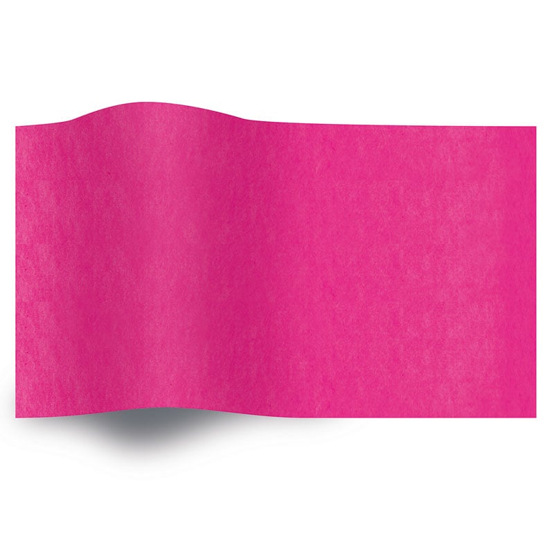 Silkepapir ensfarvet cerise