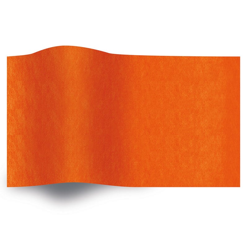 Silkepapir ensfarvet orange