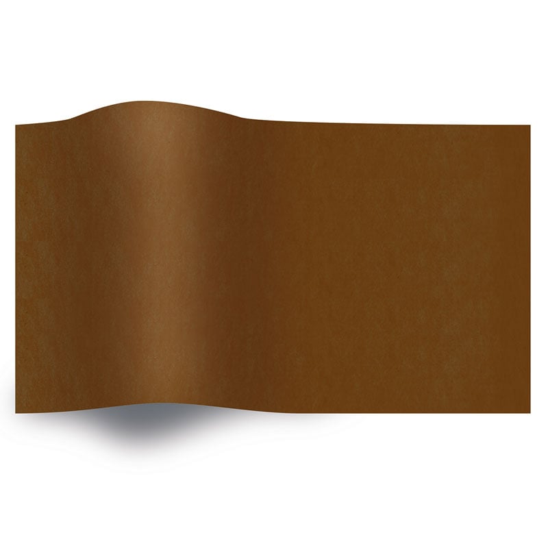 Silkepapir ensfarvet raw sienna