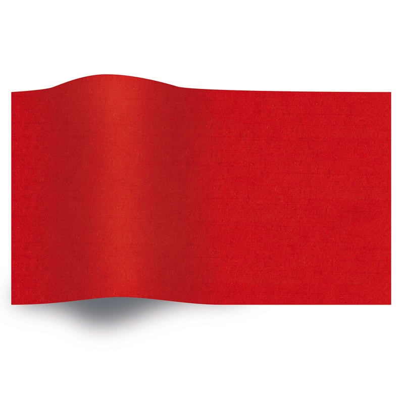 Silkepapir ensfarvet scarlet
