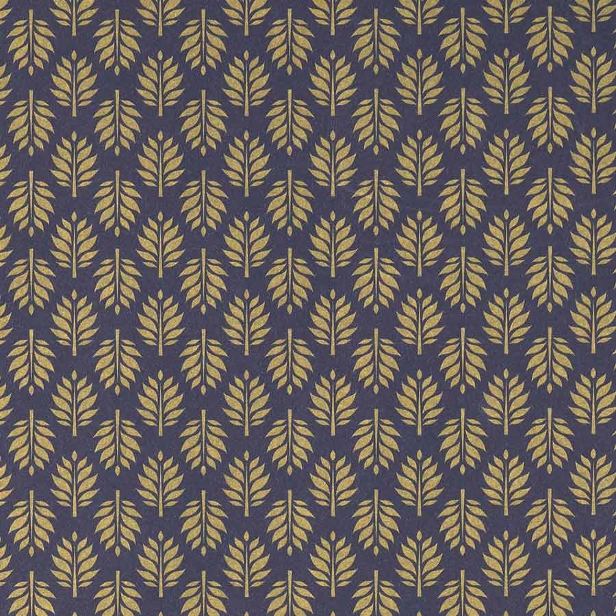 Gavepapir Leaf Blue/Gold