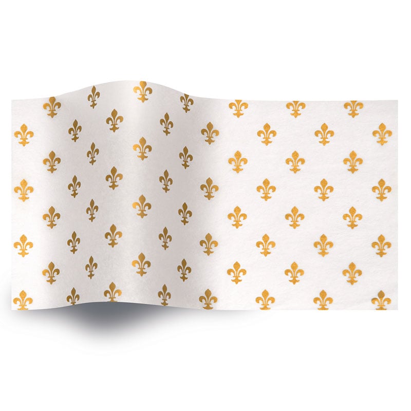 Silkepapir metal fleur de lis