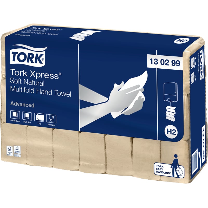 Håndklæde Tork Xpress Advanced Natur H2 - 2