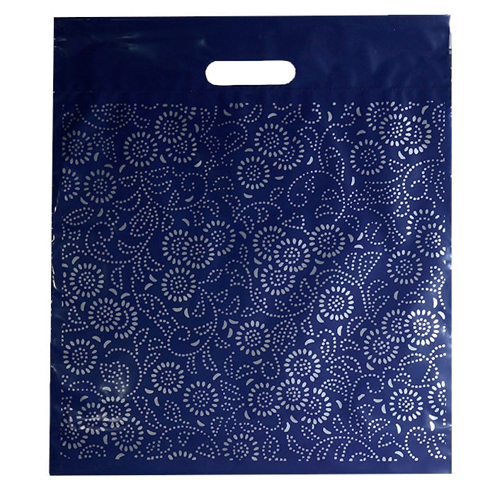 Plastikpose sølvblomster