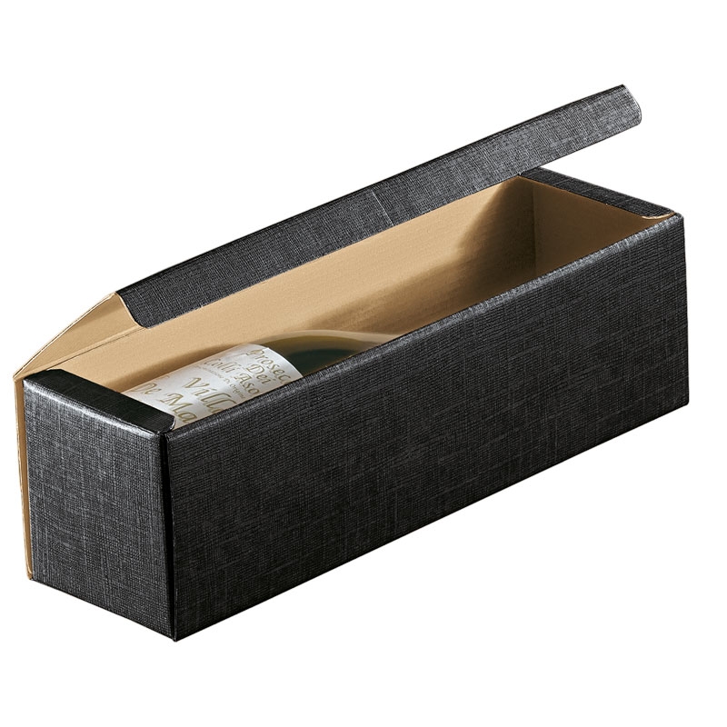 Gaveæsker til flasker liniepræget sort fra 1 til 6 flasker - 3