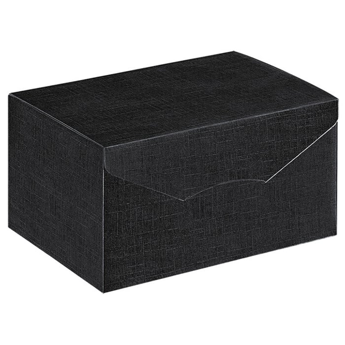 Gaveæske hørpræget sort - 1