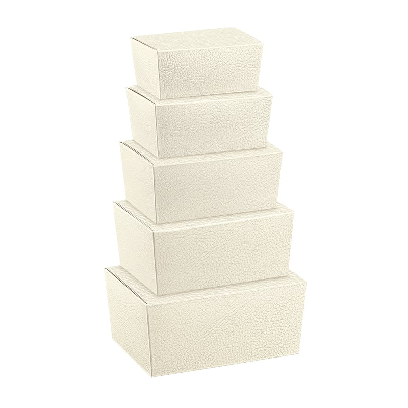 Gaveæske hvid skindimitation - 1