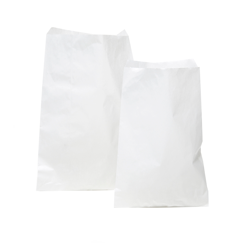 Flad papirspose Hvid