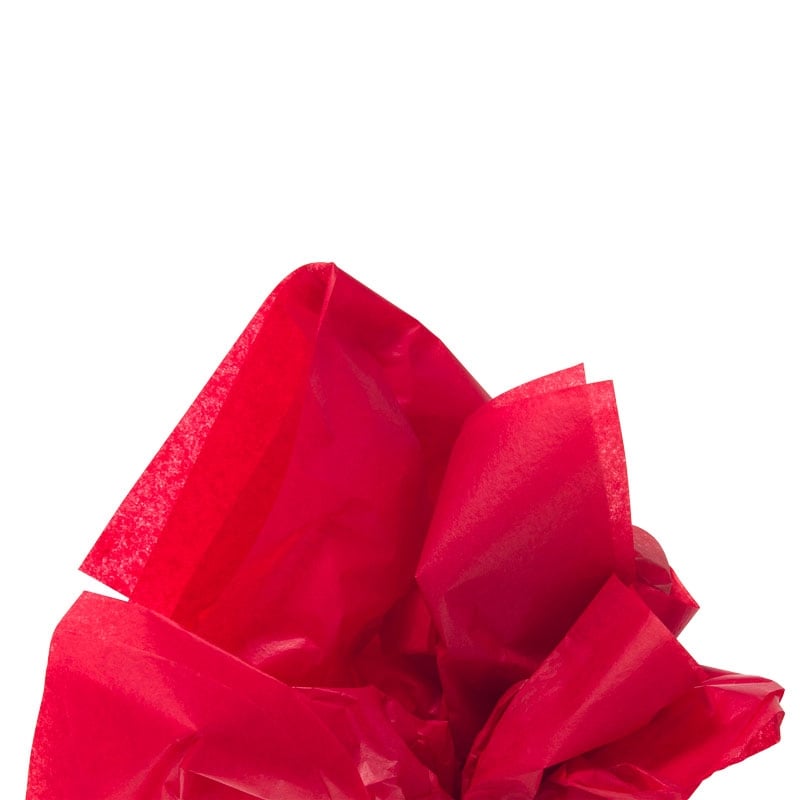 Farvet Silkepapir scarlet - 1