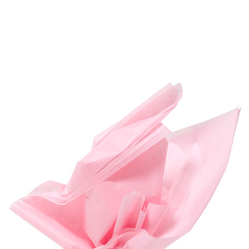 Farvet Silkepapir lysrosa - 1