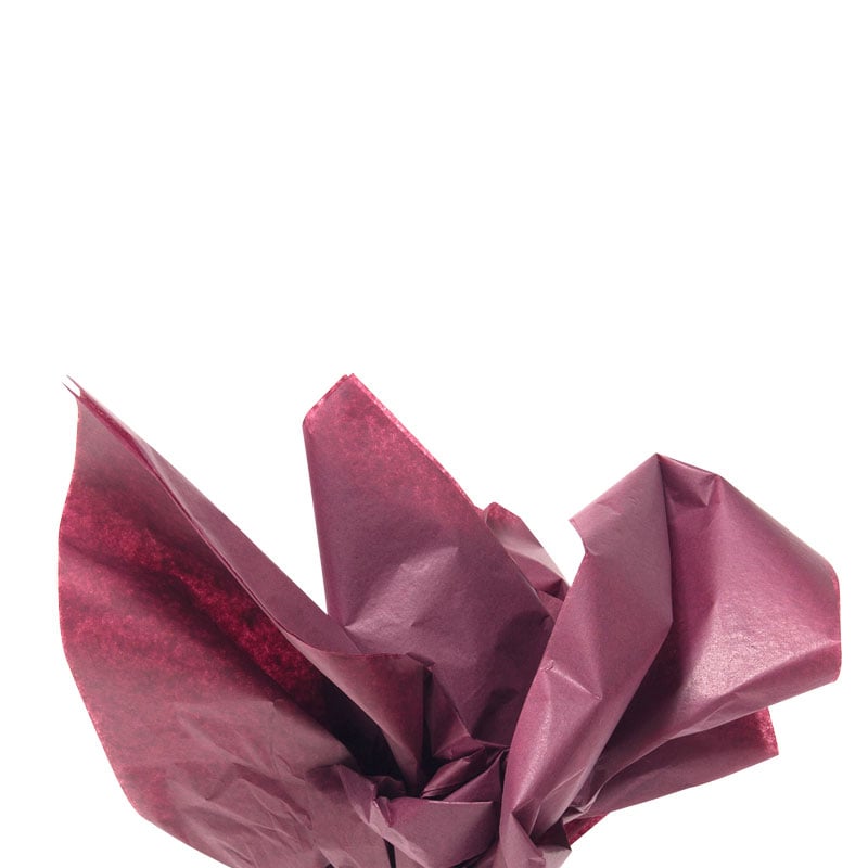 Farvet Silkepapir burgundy - 1