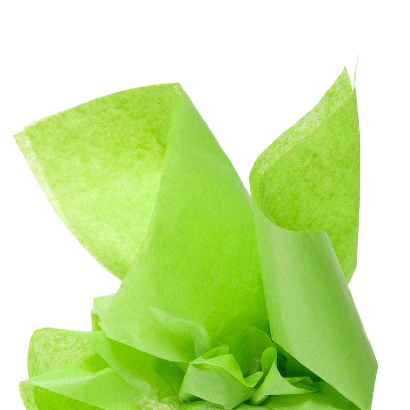 Farvet Silkepapir lime - 1