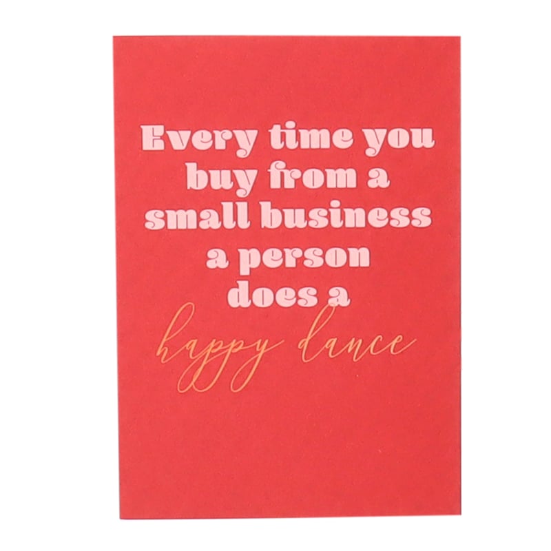 Takke kort "Happy dance!" French Rouge - 1