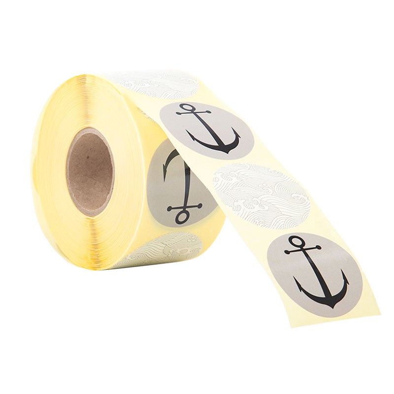 Etiket Venice black "anker/bølger" - 1