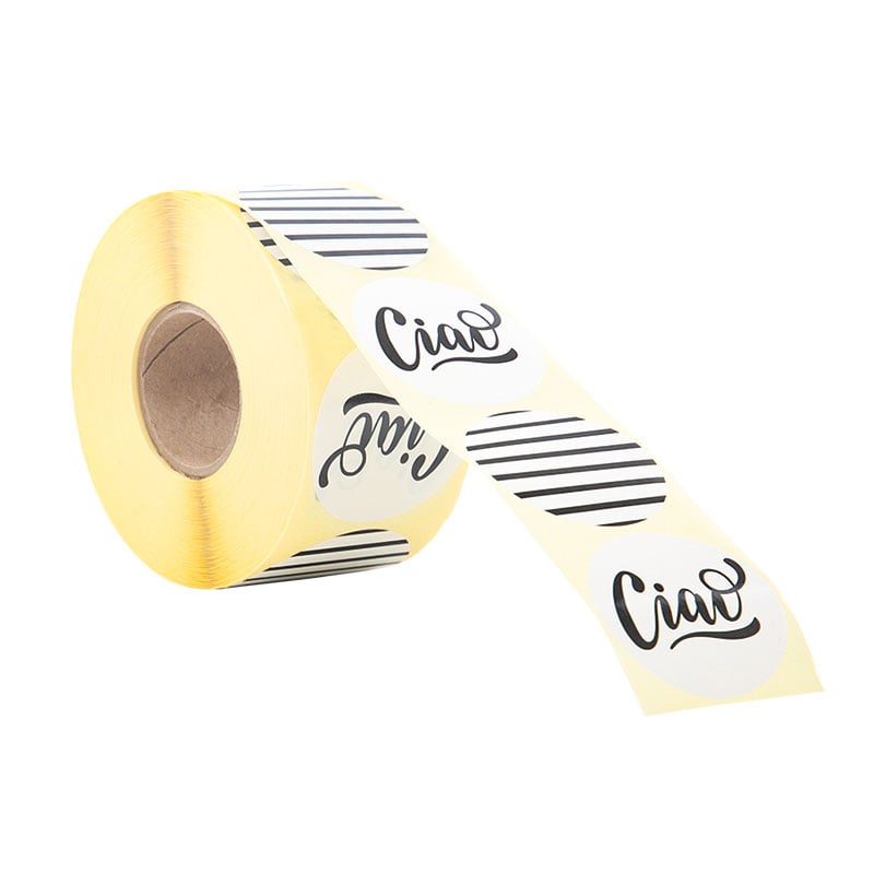 Etiket Venice black "stribet/ciao" - 1