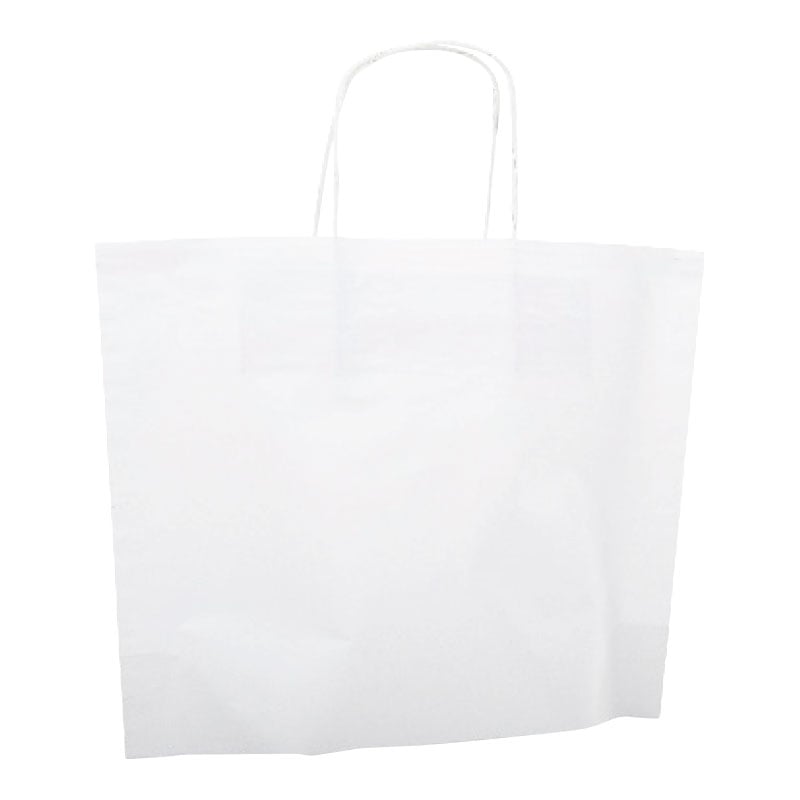 Papirbærepose Pouch hvid