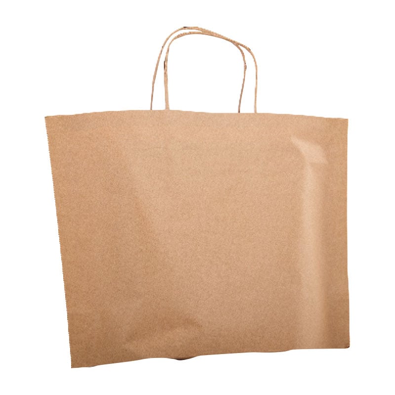 Papirbærepose Pouch natur genbrugs papir - 1