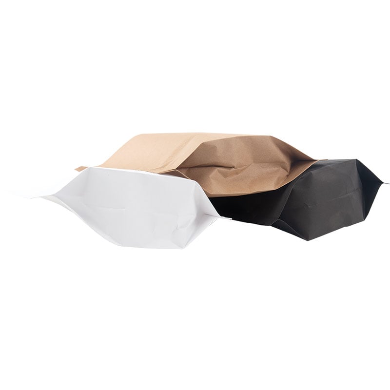 Papirbærepose Pouch sort genbrugs papir - 4