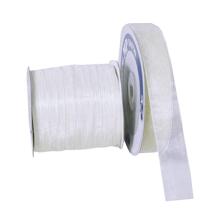 Gavebånd organza hvid - 1