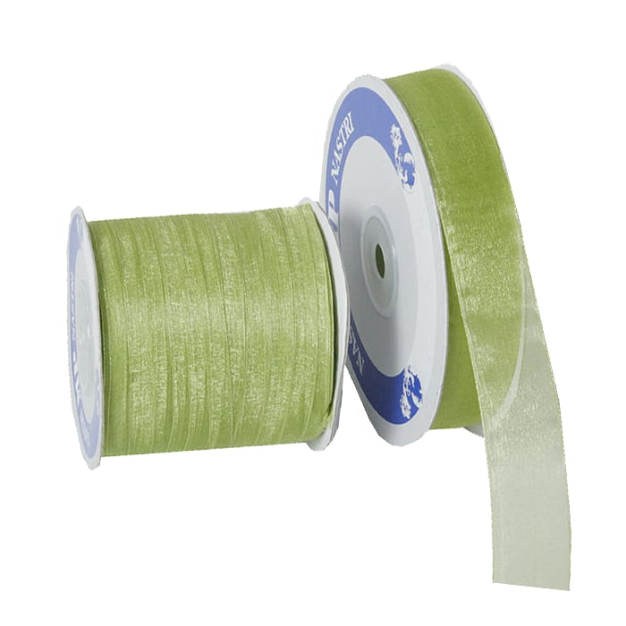 Gavebånd organza olivengrøn - 1