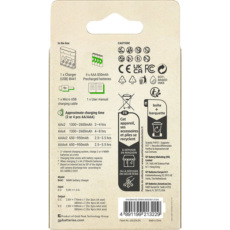 Batterioplader GP B411 - 3