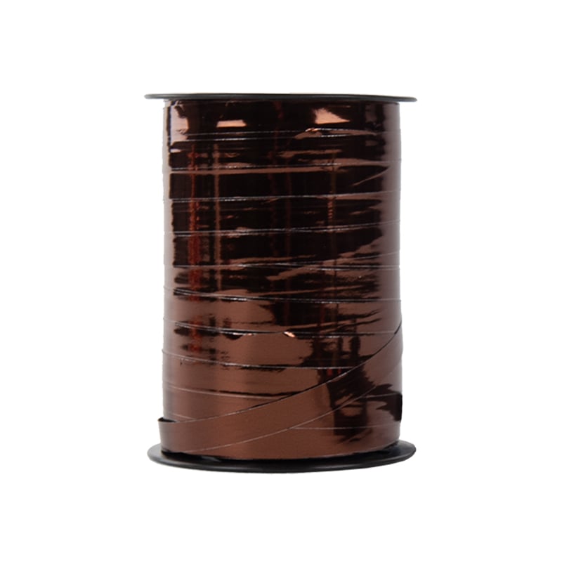Gavebånd metallic chokolade - 2