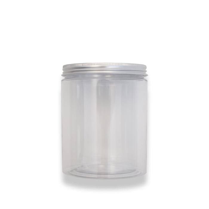 Plastkrukke med aluminiums låg - 2