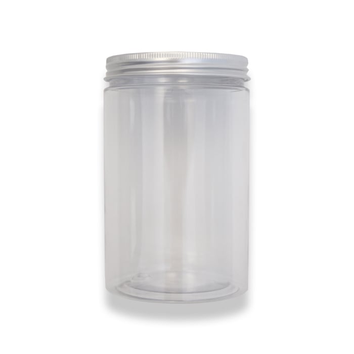 Plastkrukke med aluminiums låg - 1