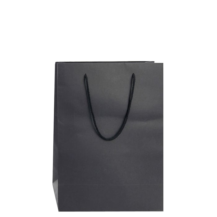 Papirbærepose Lux sort kraft - 2