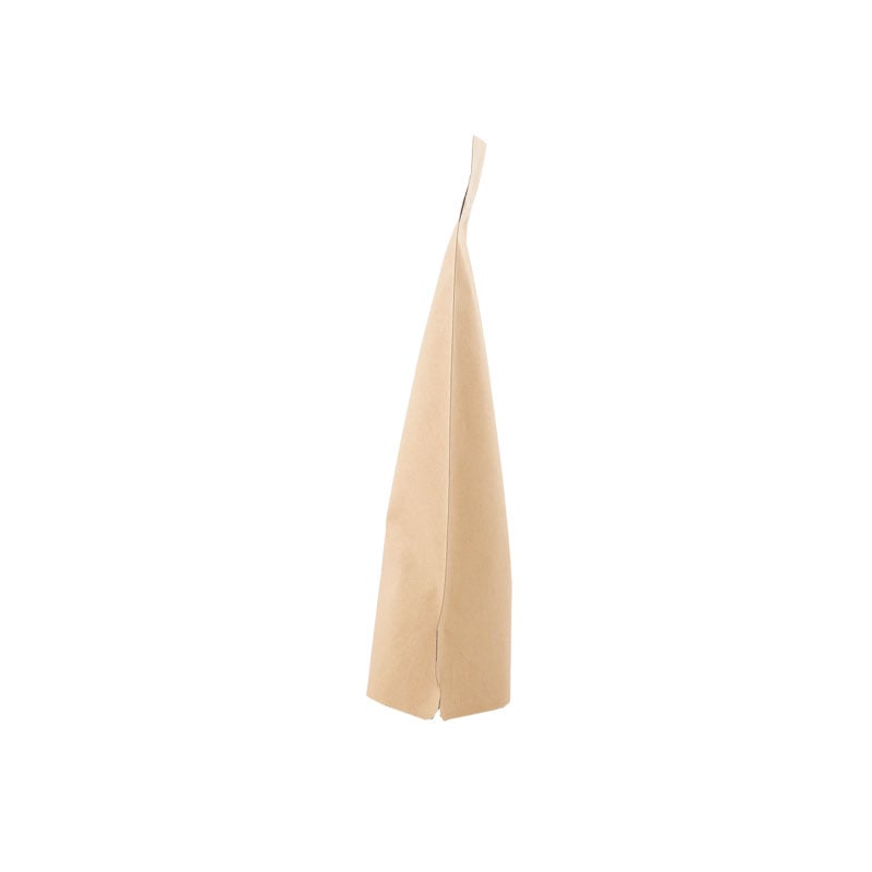 Genlukkelig zip‑pose i naturfarvet kraft/aluminium/CPP - 2