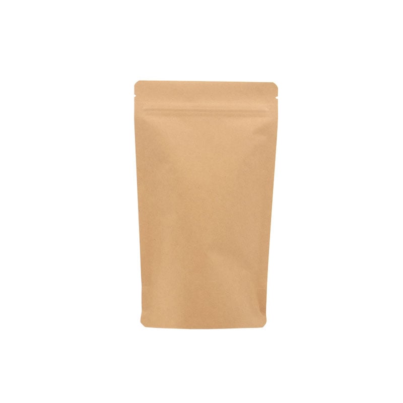 Genlukkelig zip‑pose i naturfarvet kraft/aluminium/CPP - 4