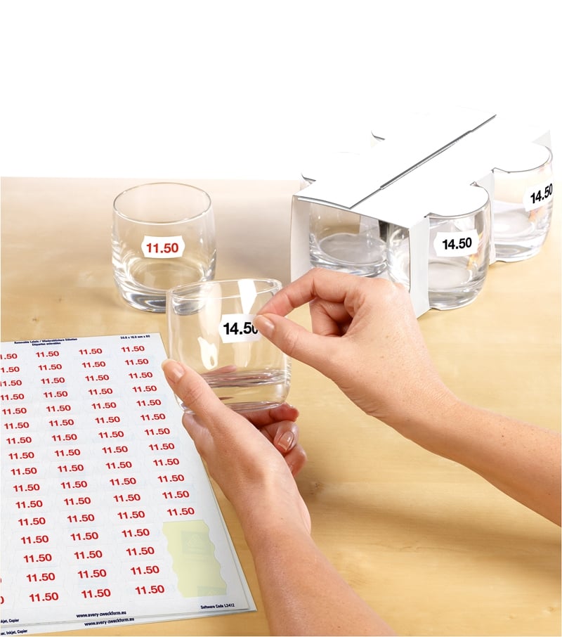 Prismærkningsetiketter aftagelige - 1