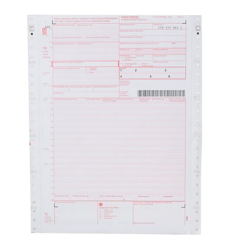 Fragtsedler - 2